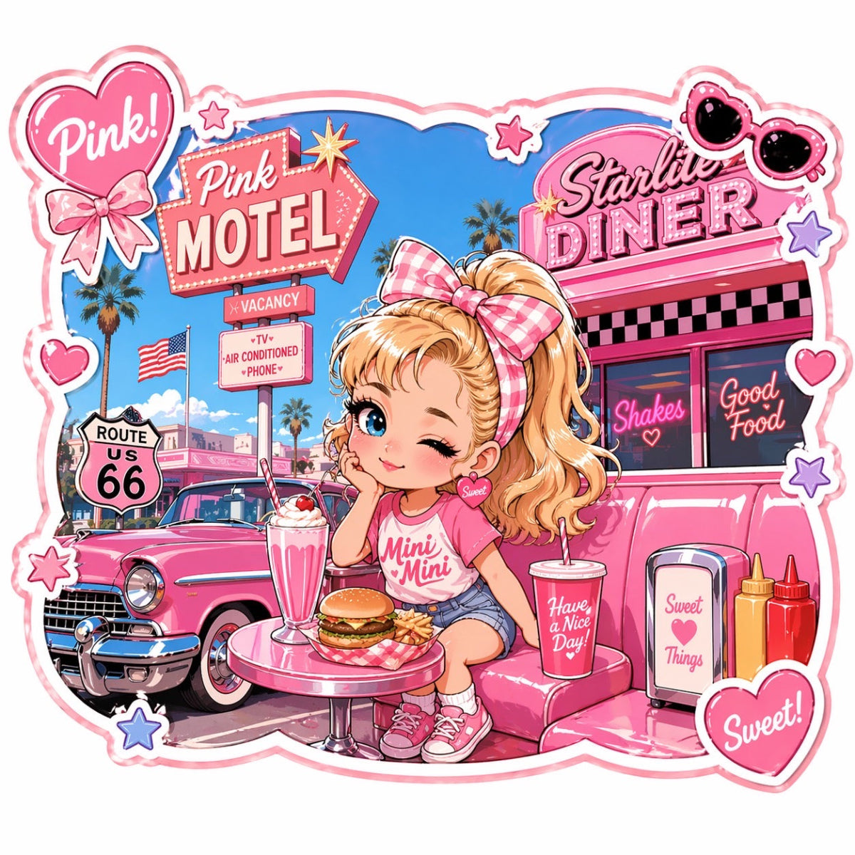 Girly Pink-sticker