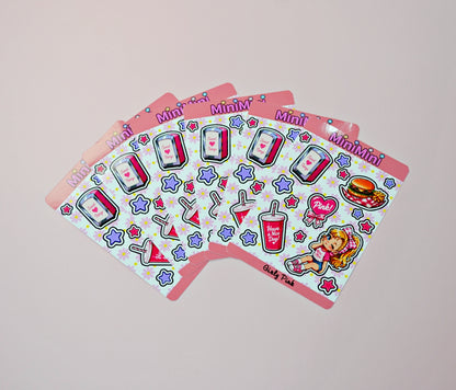 【Girly Pink】Miniステッカーシート